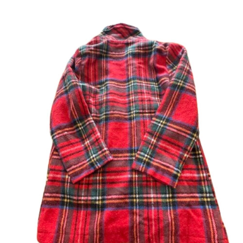 Shein girls plaid double-breasted coat Size 8 youth (E35) - Picture 3 of 6